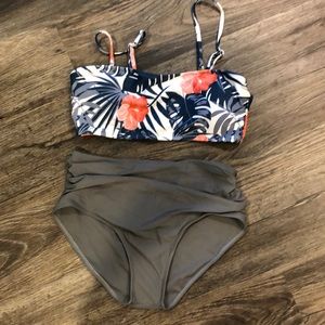 High waisted swim suit